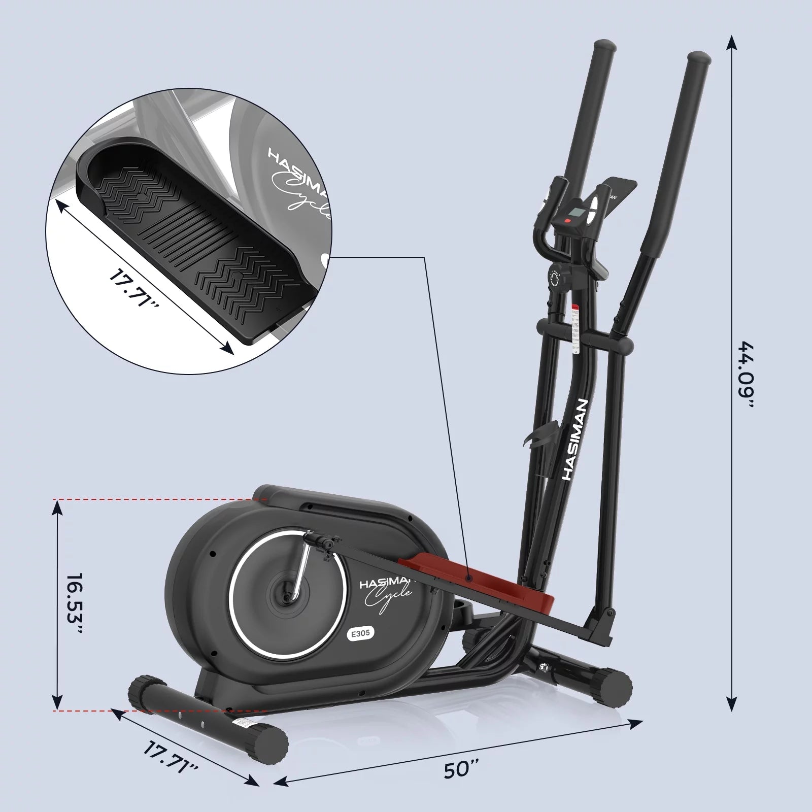 Silent Magnetic Elliptical Bike Stationary Exercise Machine for Home Gym Cardio Workout 300Lb